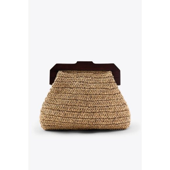 ZARA RAFFIA BAG WITH FISH EMBROIDERY - Picture 5 of 7